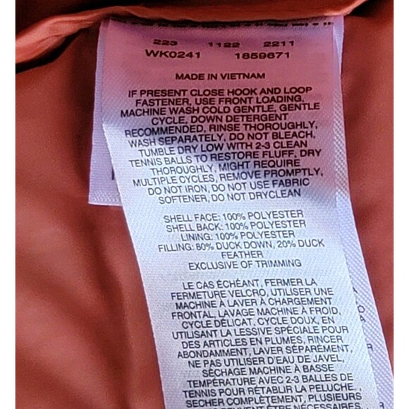 NWT Columbia Womens Lake Long DOWN Hooded Heat Jacket Size XXL Coral - Picture 11 of 15